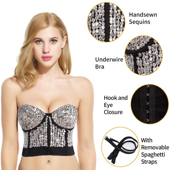Sequin Corset Top - Picture 2 of 6